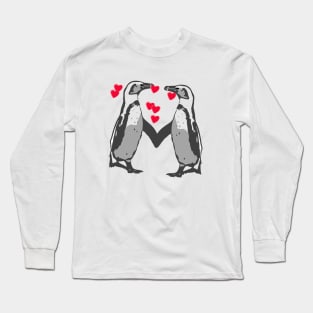 African Penguin Valentines Long Sleeve T-Shirt